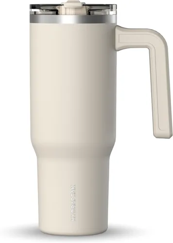 Vista 33 de Hydrapeak Voyager Vaso de 40 oz con Asa y Tapa con Pajita Botella de Agua Reutilizable de Acero Inoxidable Taza de Viaje Compatible con Portavasos