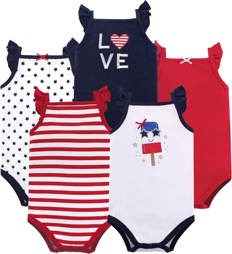 Vista 16 de Hudson Baby Mamelucos sin mangas unisex de algodón para bebé Béisbol