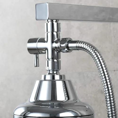 Vista 4 de CIENCIA Válvula desviadora de ducha G1/2" para baño, válvula desviadora de brazo de ducha de latón de 3 vías para ducha de mano, componentes