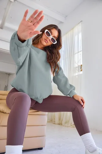Vista 38 de EFAN Sudaderas de gran tamaño con cuello redondo Y2K para mujer, sudaderas con capucha para otoño, moda 2025, ropa para adolescentes y niñas, lindo