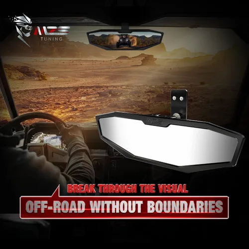 Vista 7 de MZS Espejo retrovisor Ranger de aluminio, espejo central retrovisor UTV ajustable de 360° compatible con Ranger 500 570 2017-2026, 900 XP EPS, Crew