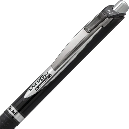 Vista 3 de Pentel EnerGel PRO - Bolígrafo de gel permanente, (0.028 in), línea media, archivador y resistente al agua, tinta negra, paquete de 2