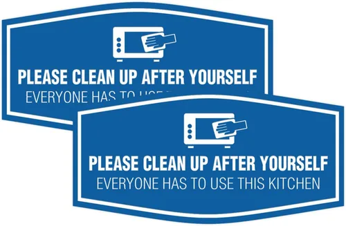 Vista 35 de Signs ByLITA Fancy Please Clean Up After Yourself Everyone Has To Use This Kitchen Sign (Negro) - Pequeño