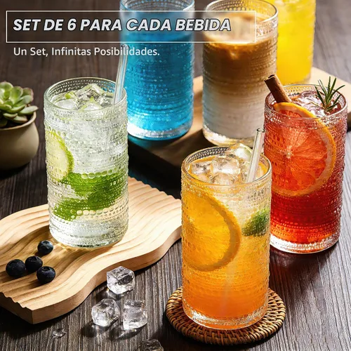 Vista 6 de Vasos grandes con pajillas, 16 onzas, 16.2 fl oz, paquete de 6