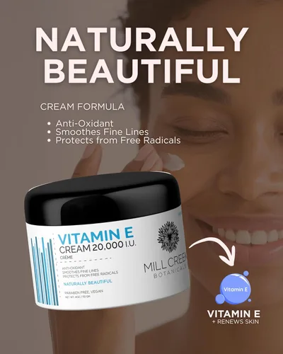 Vista 5 de Mill Creek Crema de vitamina E 20,000 UI - 4 oz.