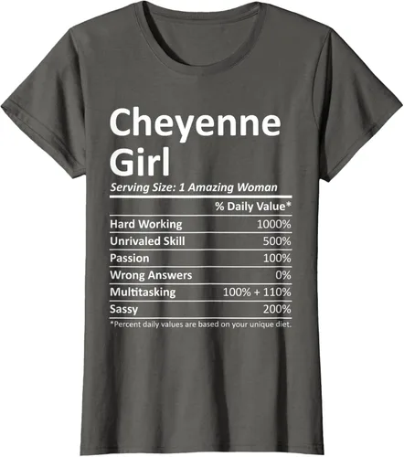Vista 6 de CHEYENNE GIRL WY WYOMING - Camiseta divertida de regalo de City Home Roots USA, Negro, S