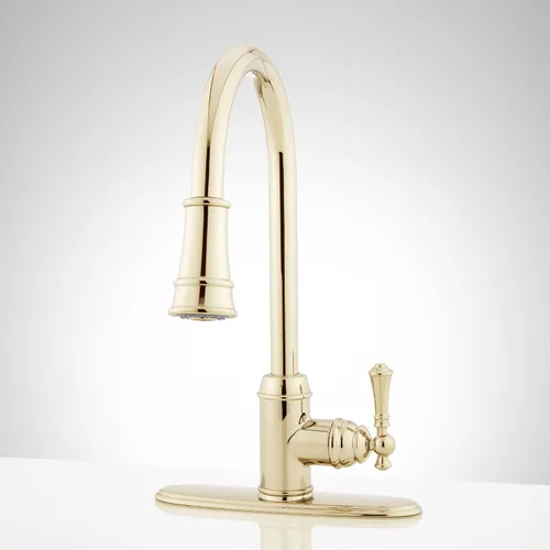 Vista 9 de Signature Hardware 476858 Amberley 1.8 GPM Grifo de cocina extraíble de un solo orificio