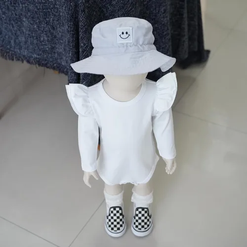 Vista 5 de Camisa con volantes de algodón de calidad para bebé niña