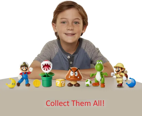 Vista 7 de World of Nintendo Super Mario Piranha Plant Figura articulada de 4 pulgadas con moneda