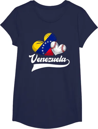 Vista 66 de Camiseta de béisbol venezolana con diseño de corazón y bandera de Venezuela, Negro