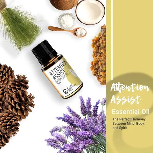 Vista 6 de Rocky Mountain Oils Attention Assist - Mezcla de aceites esenciales con aceites esenciales, aceite esencial energizante para la concentración, 0.5