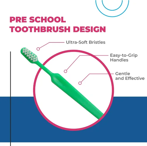 Vista 3 de Paquete de cepillos de dientes para niños: cuidado dental suave para niños Toodler, niños y niños. Fabricado en los Estados Unidos.