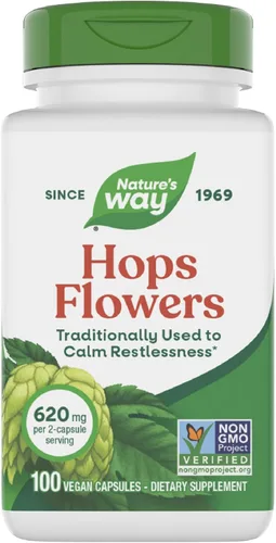Vista 7 de Nature's Way Flores de lúpulo de hierbas prémium 620 mg por porción 100 Vcaps