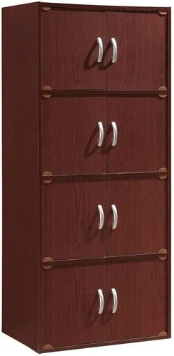 Vista 10 de Hodedah Estantería de 4 estantes y 8 puertas, haya