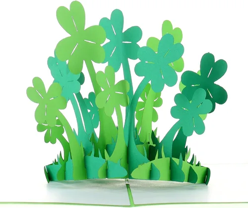 Vista 12 de iGifts And Cards Tarjeta desplegable 3D de duende de oro, diseño festivo de celebración irlandesa para cumpleaños del día de San Patricio y buena