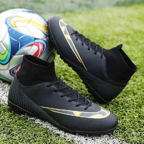 Vista 3 de Zapatos de fútbol para hombre y niño, zapatos de fútbol atléticos para correr, caminar, zapatos atléticos con tacos para mujereshombres
