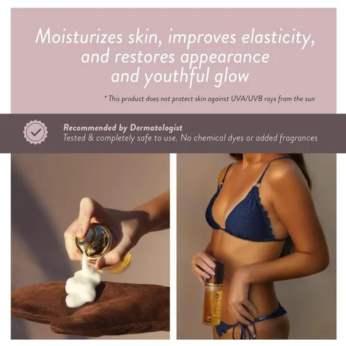 Vista 3 de Best Bronze Clear Travel Self Tanner Mousse - Espuma bronceadora sin sol para un bronceado claro, medio y oscuro personalizable, mousse de bronceado