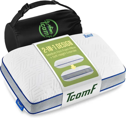 Vista 13 de Almohada de campamento para niños: almohada pequeña de espuma viscoelástica de doble tapa; almohada de campamento de firmeza media Mini almohada