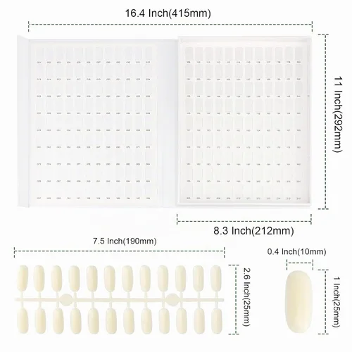 Vista 2 de PINGEUI Paquete de 2 libros de exhibición de uñas de 216 colores, tabla de visualización de esmalte de uñas con 480 puntas de uñas, libro de muestra