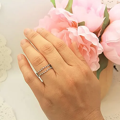 Vista 2 de Dazzlingrock Collection Round Alternate Gemstone & White Diamond Wedding Enhancer Guard Ring for Her in Gold
