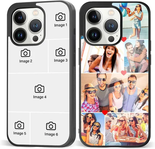 Vista 17 de Fundas de teléfono personalizadas Red Love You Imágenes empalmadas para iPhone 5 6 7 8 11 12 13 14 15 16 Pro Max Plus Mini X para Samsung S21 S22