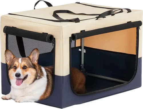 Vista 16 de Petsfit Jaula para gatos – 20 pulgadas ligera, fácil de instalar, resistente jaula portátil para perros, marco ajustable con 3 puertas de malla Verde