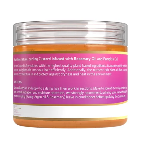 Vista 4 de MAKOF BEAUTY Gel de crema para definir y peinar rizos, mejora la definición de los rizos y la sujeción duradera. Con linaza, semilla de calabaza