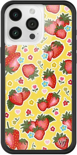 Vista 4 de Wildflower Cases - Funda Surf's Up, Compatible con Apple iPhone 15 Pro Max Moderno, Rojo, Morado, Floral, Verano, Playa - Parachoques Protector