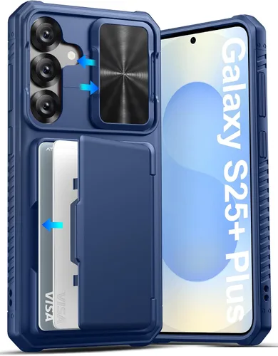 Vista 23 de ATATOO Funda tipo cartera para Samsung Galaxy S25, tarjetero integrado (3-5 tarjetas) [bloqueo RFID] y cubierta de cámara deslizante, protección