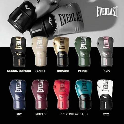 Vista 5 de Everlast Guantes de boxeo Elite 2 2-Negro/Dorado