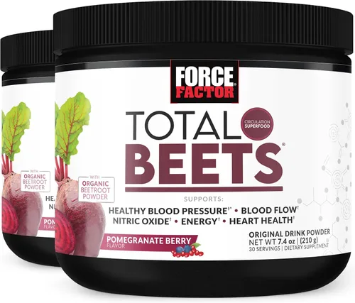 Vista 11 de Force Factor Total Beets - Delicioso superalimento en polvo con nitratos para apoyar un corazón saludable, circulación, flujo sanguíneo, óxido