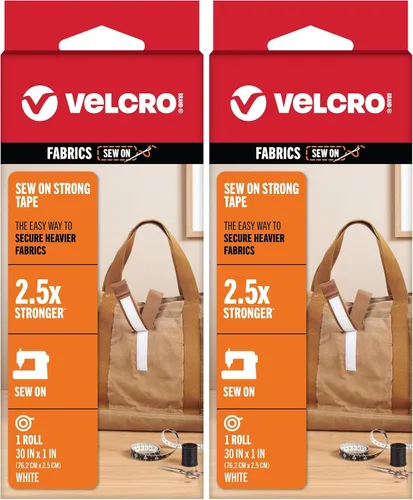Vista 8 de VELCRO Tiras fuertes para coser, color blanco, 8 juegos, 2.5 x 1 pulgadas 2-Blanco
