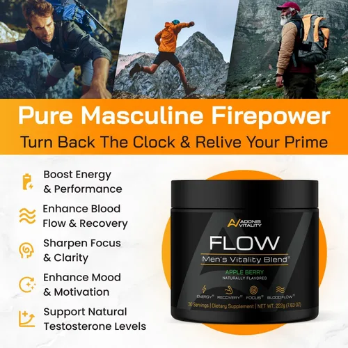 Vista 4 de Potenciador de testosterona para hombres - Suplemento de óxido nítrico y libido con 5,000 mg de L-citrulina y ashwagandha - Apoya la energía