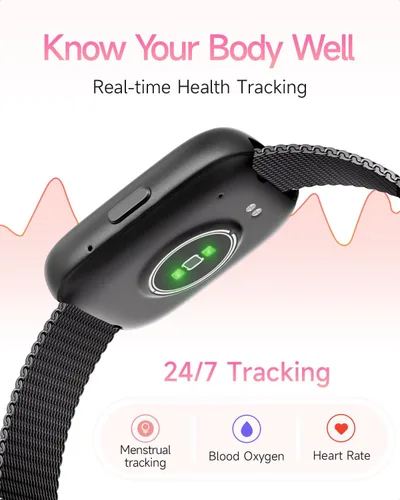 Vista 3 de TOOBUR Reloj inteligente para mujeres y hombres, Alexa integrado, responder/hacer llamadas, reloj de seguimiento de actividad física de 1.83