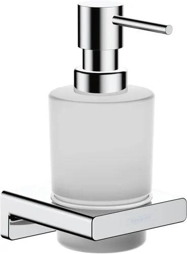 Vista 7 de hansgrohe AddStoris 41745340 - Dispensador de jabón líquido en cromo negro cepillado, accesorios de 6 pulgadas Cromo cepillado negro