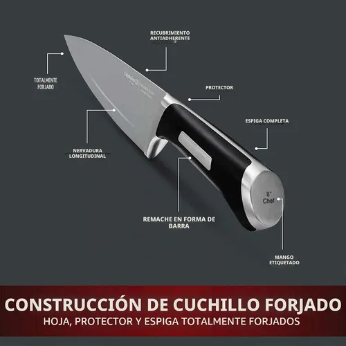 Vista 3 de Calphalon Juego de cuchillos de cocina con bloque autoafilable, cuchillos antiadherentes de 13 piezas
