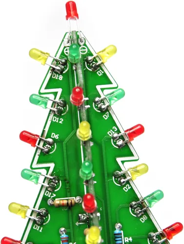 Vista 7 de Gikfun 3D USB árboles de Navidad 3 colores LED DIY Kit Flash LED Circuito EK1719