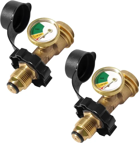Vista 8 de Indicador de nivel de tanque de propano, adaptador de tanque de propano para tanque de propano LP de 5 a 100 libras, medidor de tanque de propano 1