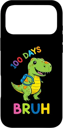Vista 22 de Bruh 100 Days of School Dinosaur Kids Girls Boys Case for iPhone 17
