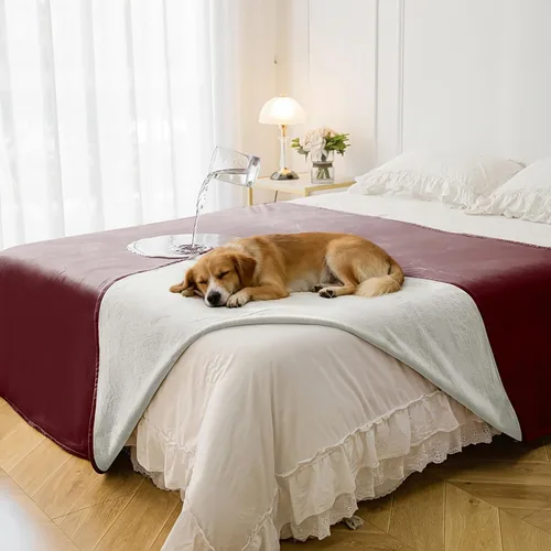 Vista 10 de Manta impermeable para perros pequeños, a prueba de fugas, manta reversible para sofá, cama, protector de muebles lavable a máquina, 25 x 35