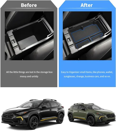 Vista 6 de YEE PIN Organizador de consola central Crosstrek 2024 para Subaru Crosstrek Accesorios 2023 2024 Crosstrek Impreza Organizador de consola Bandeja