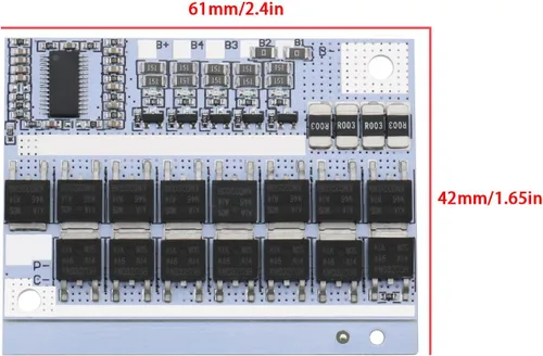 Vista 4 de Create idea 2 unids 3S BMS 100A 3.7 V Li-ion batería equilibrio placa de circuito módulo de placa de carga de batería placa de protección de batería