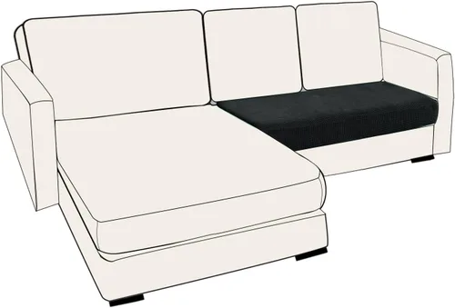 Vista 75 de UNBBRRL Fundas de cojín de asiento para sofá, elásticas, funda de cojín individual para sofá, fundas de cojín para sofá, fundas de héroe protegen