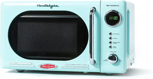 Vista 38 de Nostalgia Retro - Horno de microondas para encimera - Incluye 12 ajustes preprogramados y reloj digital - 0.9 pies cúbicos - 800 vatios - Amarillo