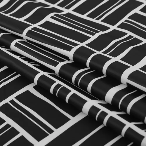 Vista 5 de Deconovo Paneles de cortina opacas con estampado de moda para sala de estar, 52 pulgadas de ancho x 95 pulgadas de largo, color negro