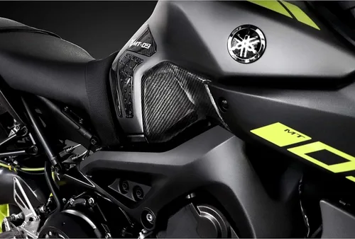 Vista 5 de MOS - Fundas laterales de fibra de carbono para depósito de combustible, compatibles con Yamaha MT-09 2014-2020