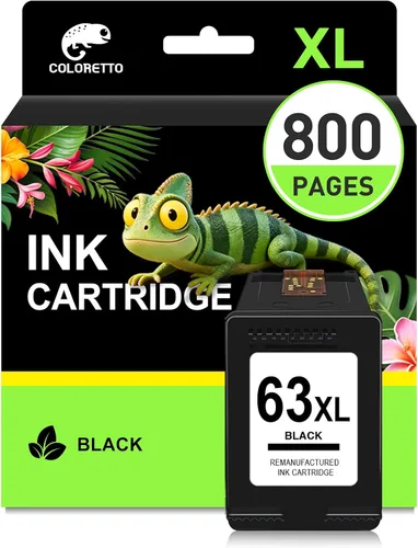 Vista 10 de Cartucho de tinta negra 63XL para HP Ink 63 HP63 Black Printer Ink Combo