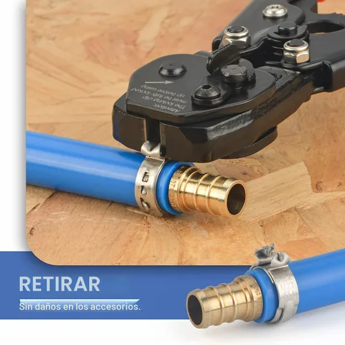 Vista 5 de iCrimp Herramienta de trinquete PEX con función de extracción para abrazadera de acero inoxidable de 3/8 pulgadas, 1/2 pulgadas, 3/4 pulgadas, 1