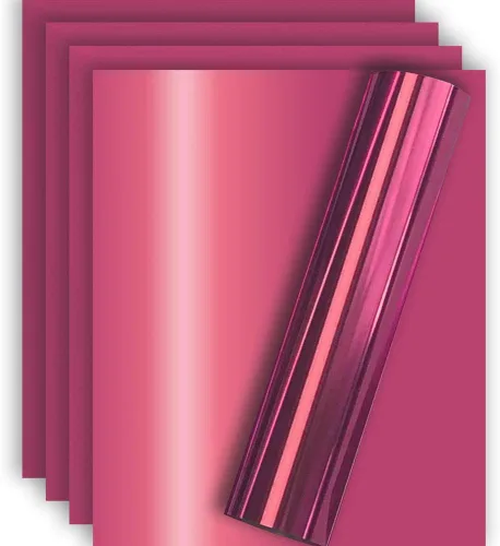 Vista 13 de Vinilo de transferencia de calor Aqua Foil HTV para playera 12" X 10" (Paquete de 5), fácil de desmalezar, tamaño garantizado