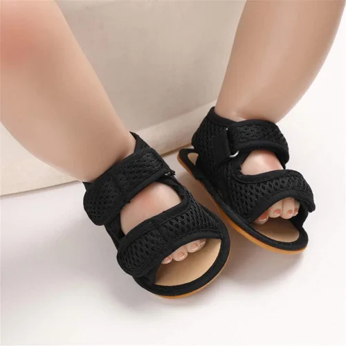 Vista 2 de E-FAK Baby Boys Girls Summer Sandals Outdoor Beach Anti-Slip Rubber Soft Sole Newborn Toddler First Walker Shoes 0-18 Months